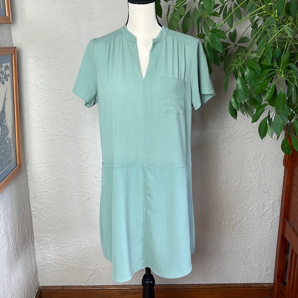 Monteau V Neck Shift Dress